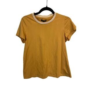 Chemistry Mustard Yellow Rib-Trim T-Shirt